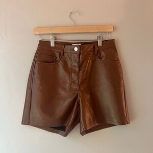 aritzia wilfred leather shorts